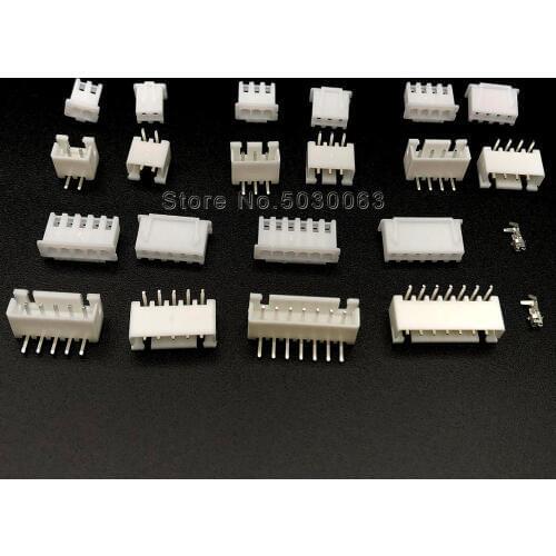 Sets XH2.54 Wire Connector 2.54mm 90 degrees Curved Bending needle AW 2/3/4/5/6-16P Terminal Kit/Housing/ Pin Header JST XH TJC