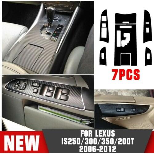 Carbon Fiber Stickers Gear Shift Box Panel Cover Trim For LEXUS IS250 300 350 2012-2006 Car Interior Accessories Car Stickers