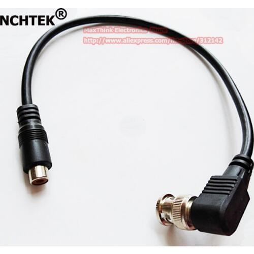 NCHTEK 90 Degree Angled BNC Male to RCA Female Connector Adapter Cable About 35CM/Free Shipping/2PCS