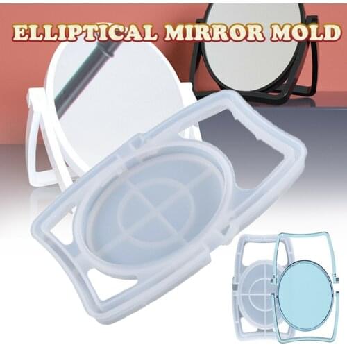 New Silicone Mirror Mould Table Round Mirror Mold Makeup Epoxy Resin Casting Mold Jewelry Making Tools Home Decoration Craft