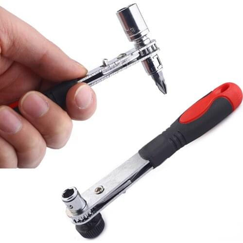 New Mini Rapid Ratchet Wrench 1/4 Screwdriver Rod For Connect 6.35cm Sockets Or screwdriver Bit Handle Wrench Tool Parts 19DEC10