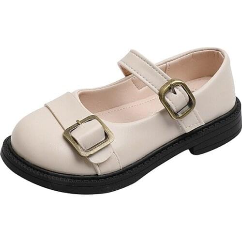 Girls Princess Shoes Baby Shoes 2021 New Autumn Girls Fashion Leather Shoes Simple Cute Chic Students Shoes All-match 26-36 Hot