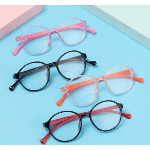 1PC Anti-blue Kids Glasses Boys Girls Portable Ultra Light Frame Computer Eye Protection Eyeglasses Vision Care Spectacles