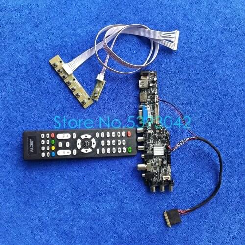 Fit LP133WH1 (TL)(B1)/(TL)(C1)/(TL)(D1)/(TL)(D2) 1366*768 screen digital DVB-C VGA USB 40Pin LVDS 3663 controller card kit