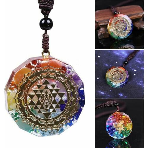 Pendant Necklace Geometry Chakra Energy Necklace Jewelry Unisex Necklace TT@88