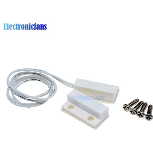 1Pair MC-38 MC38 Wired Door Window Sensor N/O Switch Magnetic Alarm 330MM Length 100V DC Normally-Closed NC Normally-Open