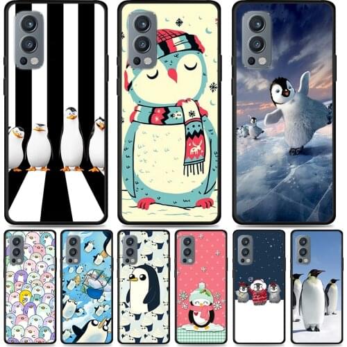 Cute Penguin Cartoon Silicone Cover For OnePlus Nord CE 2 N10 N100 9 9R 8T 7T 6T 5T 8 7 6 Plus Pro Phone Case Shell