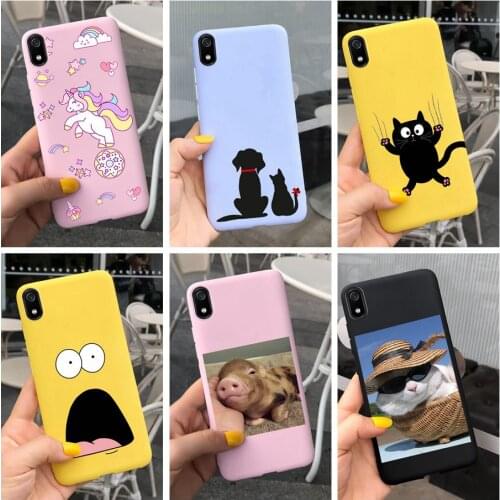 Cute Cover For Xiaomi Redmi 7A Case Soft Slim Fundas Back Cover For Xiaomi Redmi 7A 7 A Redmi7A Phone Cases Coque 5.45'' Cartoon