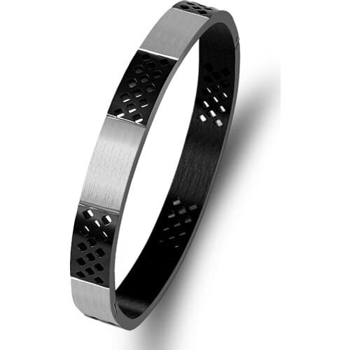 Punk Hollow Metal Chain Bracelet Bangle For Men Arm Bracelets Stainless Steel Jewelry Friend Gift Couple Jewelry Pulseiras