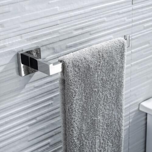 Bathroom Hanger Towel Rack Towel Shelf Square Towel Bar Wall Mounted SUS 304 Stainless Steel Towel Holder