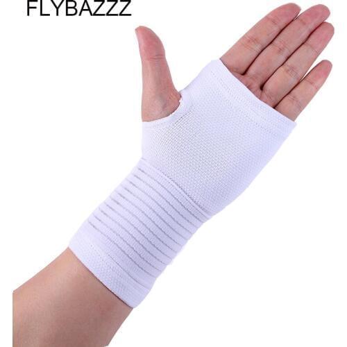 FLYBAZZZ 1PCS High Elastic Adjustable Bandage Fitness Exercise Hand Palm Brace Wrist Support Sports Gym wraps Palm Pad Protector