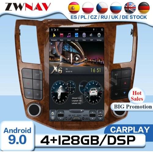 1 Din Android 9 Tesla Video Player For Lexus RX300 RX350 RX400 2004 2005 2006 2007 Car GPS Radio Receiver Audio Stereo Head Unit