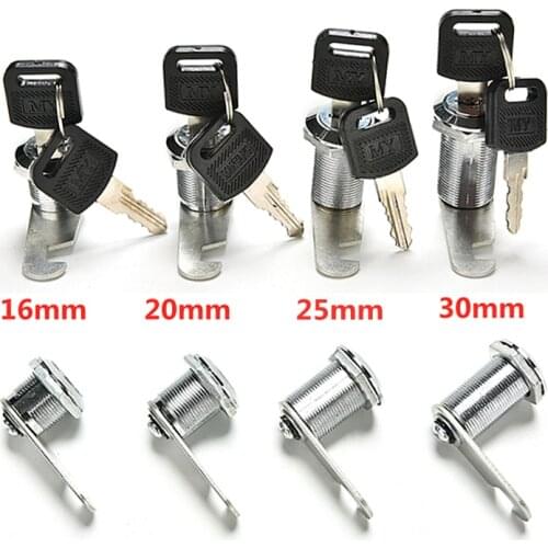 1PC Security Furniture Locks Cam Cylinder Locks Door Cabinet Mailbox Drawer Cupboard Locker 16mm/20mm/25mm/30mm with 2 Keys