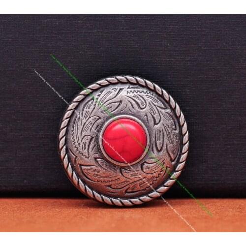 10X Antique Silver Prairie Dust Rope Side Southeast Enthnic Natural Real Turquoise Leathercraft Saddle Tack Headstall Concho