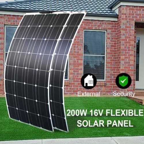 200w flexible solar panel 100watt home roof mono cell 12v solar panel
