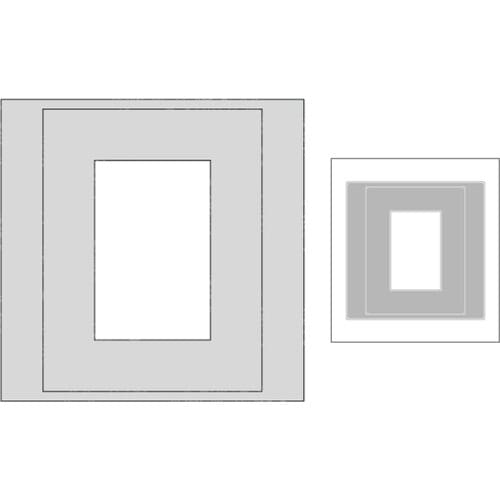 2020 New Square Background Metal Cutting Dies For DIY Embossing Rectangle Decoration Greeting Card Album Cut Paper Scrapbooking