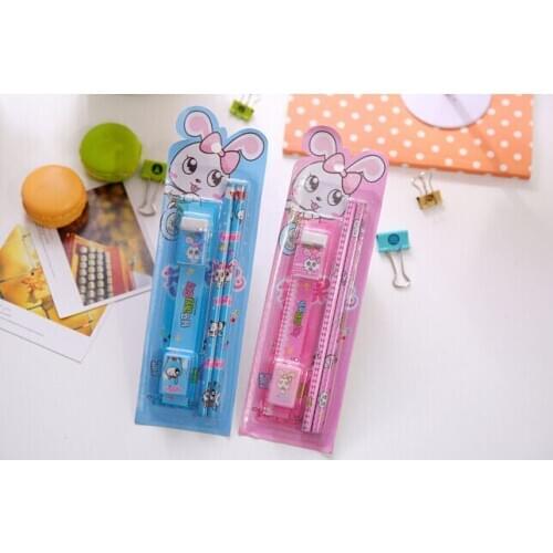 5 pcs/set kawaii Bunny Cartoon Stationery Set Children Gift Stationery for Student Prizes school supplies
