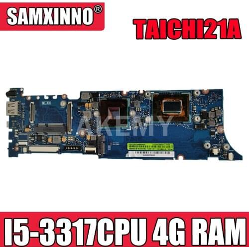 Akem TAICHI21 With I5-3317CPU 4G RAM mainboard For Asus TAICHI21A Laptop motherboard MAIN BOARD 100%Tested Working free shipping