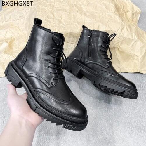 Martin Boots for Men Male Luxury Brand Shoes Men Motorcycle Boots for Man 2021 Winter Boots Men Leather Casual Shoes Man Zapatos