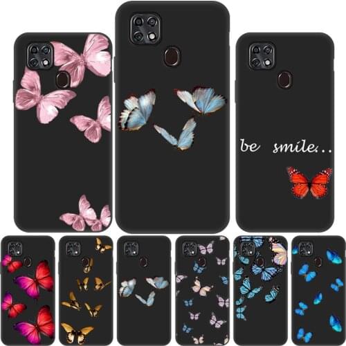Butterfly Phone Case For ZTE Blade 20 V1050 ZTE Blade 20 Smart 6.49 inch Silicone Bag Black Phone Covers Capa