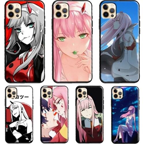 Zero Two Anime Silicone Case For iPhone XR X XS MAX SE 2020 6S 7 8 Plus 12 Mini 11 Pro Max Shell Cover