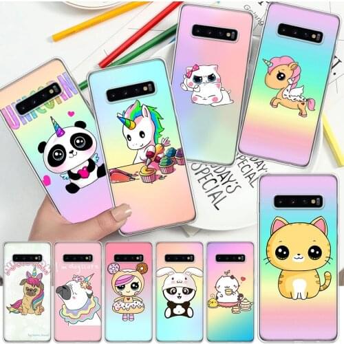 Cats Dogs Unicorn Animal Doll Panda Phone Case For Samsung Galaxy A51 A71 A70 A50 A40 A30 A21 A20E A10S A41 A01 A6 A7 A8 A9 Plus