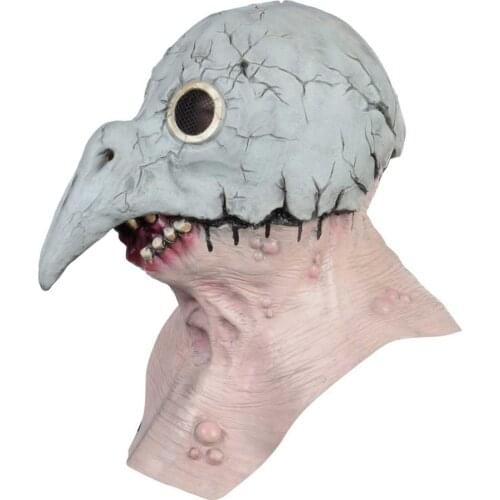 Plague Doctor Halloween Mask Anime Cosplay Face Cover Masque Steampunk Plague Doctor Horror Halloween Masquerade Props
