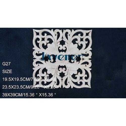 G27 -39x39cm Wood Carved Square Onlay Applique Unpainted Frame Door Decal Working carpenter Cabinet Fitment