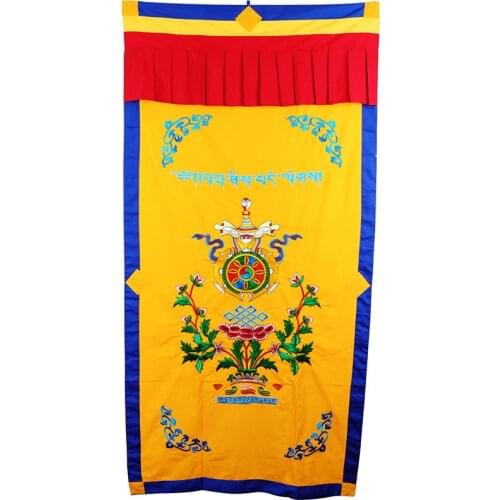 Tibetan-Style Home Combination Eight Partition Curtain Door Embroidery Auspicious