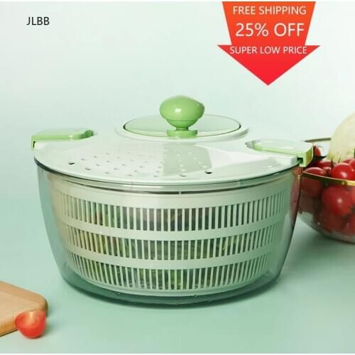 Vegetable And Fruit Vegetable Drain Basket Dehydrator Multifunctional Household Dryer Basket Shake Plastic Kitchen Tool Spinner