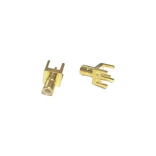 1pc SMB Male Plug RF Coax Convertor Connector PCB Mount With solder post Straight Goldplated NEW wholesale