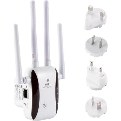 GT300 Wireless Repeater Wifi Router 300M Signal Amplifier Extender 4 Antenna Router Signal Amplifier For Home Office
