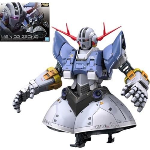 BANDAI Gundam RG 1:144 MSN-02 ZEONG Model Kids Assembled Toy Robot Anime PVC Action Figure Collections Puzzle Gifts For Children