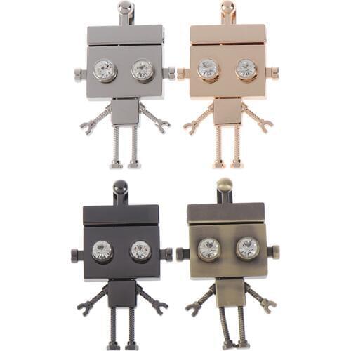4Colors Robot Shape Clasp Turn Lock Twist Locks Metal Hardware For DIY Handbag Shoulder Bag Purse