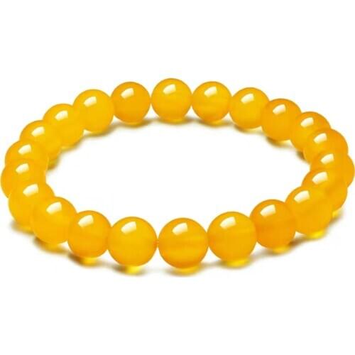 Classic 8mm Natural Agate Chalcedony Jade Bracelets For Men Women Handmade Custom Topaz Beads Bracelet Bangle Fine Jewelry Gifts