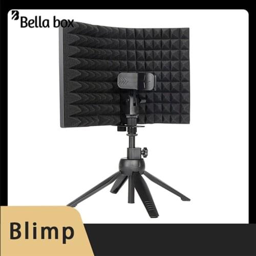 Bella Microphone Studio Small Sound Insulation Cover Microphone Windproof Screen Sound Absorption Cover Anti Noise Three Doors