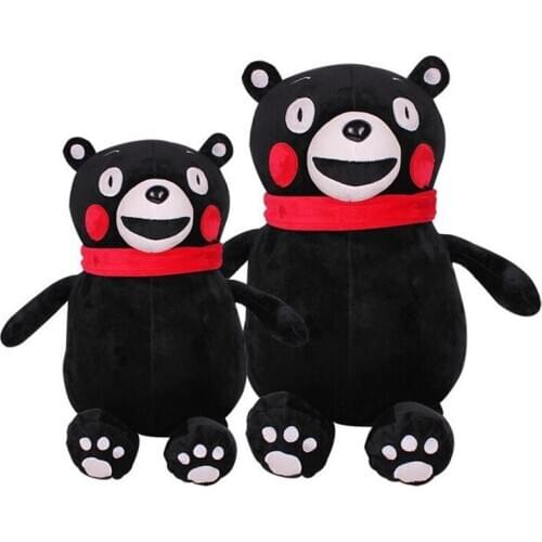 2016 New Anime Xiongben County Mascot KUMAMON Stay Adorable Plush Doll Cartoon Black Bear Soft Stuffed Toy Retail