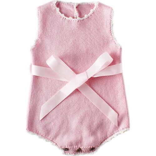Newborn Baby Girl Clothes Bow Knitted Baby Clothes Infant Romper For Girl Cotton Infant Baby Girls Jumpsuit Romper
