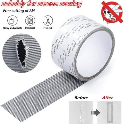 Strong Adhesive Screen Repair Tape Kit Door Window Net Anti-mosquito Netting Mesh Sticky Wires Patch Fix Rips Tears Broken Holes