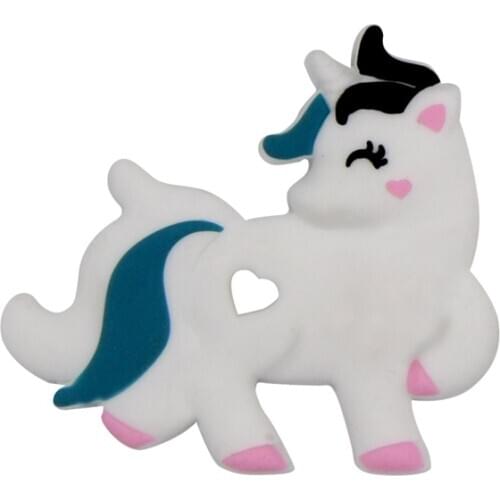 Silicone Cartoon Unicorn Teether 1pc Teething Wholesale Funny Teether For Baby Toy Safe For Baby Christmas Gift