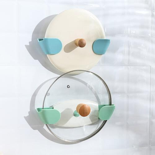 Adjustable Adhesive Pot Lid Holder Wall Mount Organizer Cabinet Rack For Cutting Board, Pot And Pan Lid Kitchen Tool Accessories
