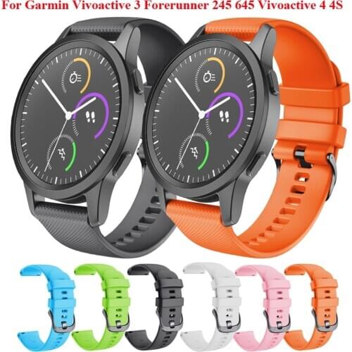 20 22MM Watch Band for Garmin Vivoactive 3 Forerunner 245 645 Vivoactive 4 4S For Samsung Galaxy Watch 42mm 46mm Wristband Strap