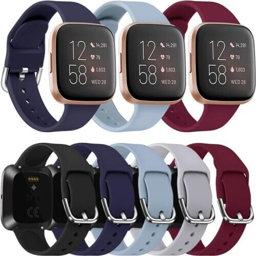 Band For Fitbit Versa 2 Strap Reverse Watch Buckle Replacement Bracelet For Fitbit Versa Lite Strap Silicone Smart Watch Wrist