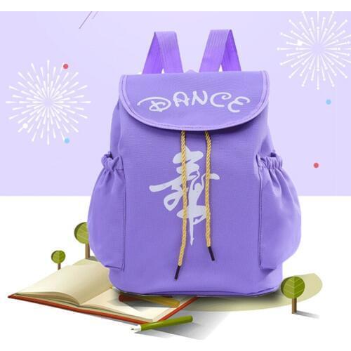 Pink Girls Ballet Dance Bag Children Dancing Backpack Child Ballerina Bag Canvas Printing Ribbon Ruffles Dance Bags for Kids