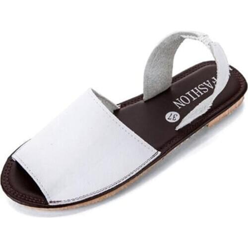 New womens sandals fashion flat fish mouth light non-slip comfortable all-match large size casual womens sandals