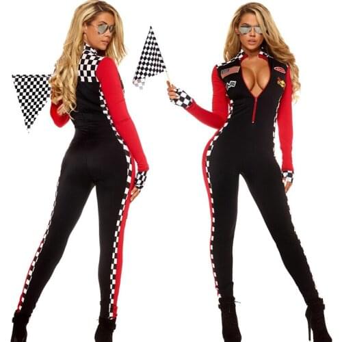 Sexy Squad Cheerleader Ladies Sports Jumpsuit Uniform Costume Fancy Dress SM3115