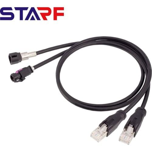 HSD plug harness to RJ45 crystal head network cable interface LVDS Bora HSD 4P female head assembled Z-type