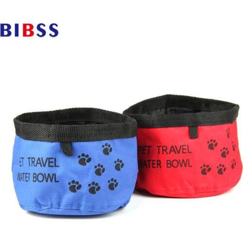 Foldable Feeding Pet Dog Bowl for Food Oxford Drinking Cat Water Bowl for Puppy Dogs Pet Treats Feeder Products Supplies