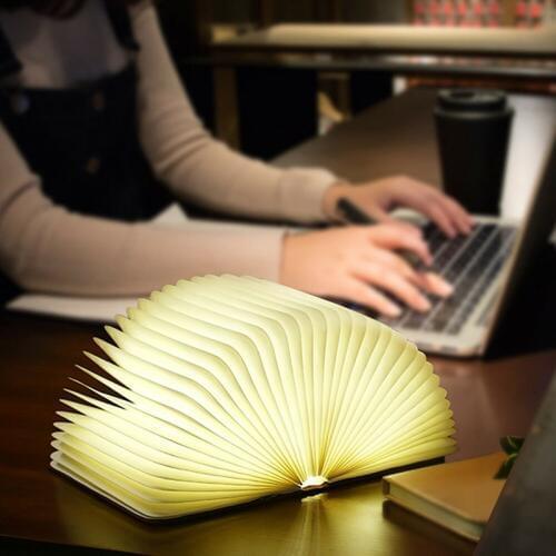 LED Book Shape Desk Lamp Night Light USB Charging Foldable Portable for Home Travel FK88