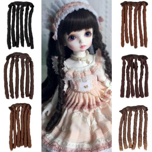 Aidolla 15*100cm BJD Doll Wig Accessories Tress For Dolls High Temperature Fiber Curly Hair For 1/3 1/4 1/6 1/12 BJD DIY